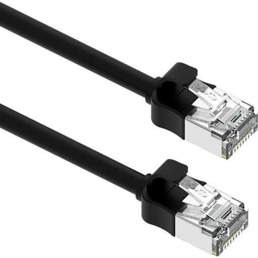 Excel patch/lead kabel cat.6A, mini, 28AWG, 3m, črn