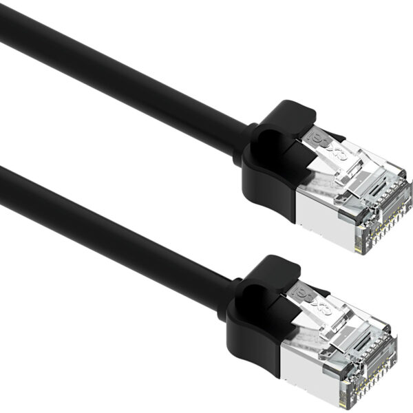 Excel patch/lead kabel cat.6A, mini, 28AWG, 0,2m, črn, PK10