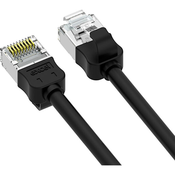 Excel patch/lead kabel cat.6A, mini, 28AWG, 0,2m, črn, PK10 - Image 2