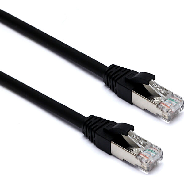 Excel S/FTP patch/lead kabel cat.6A, zunanji, 2m, črn