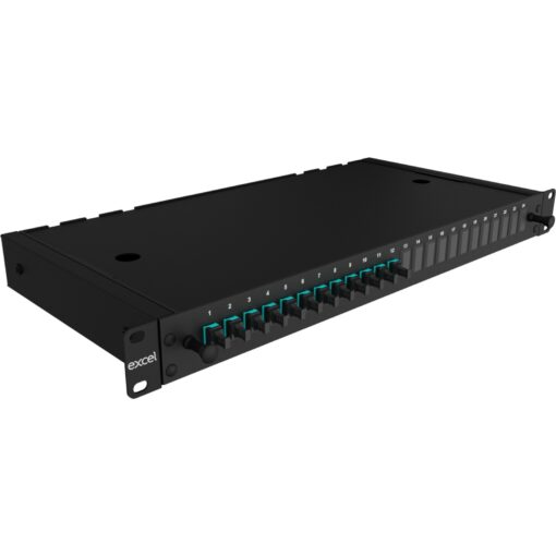 Excel Enbeam 24-smerni optični panel, MM FOP 12 LC DX (24F), sinje moder, P
