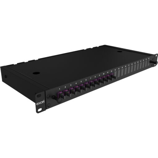 Excel Enbeam 24-smerni optični panel, MM FOP 12 LC DX (24F), vijoličen, P