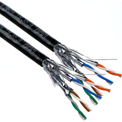 Excel S/FTP kabel cat.6A, LSOH, B2ca, 2x500m, Rl, črn
