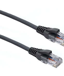 Excel U/UTP kabel cat.5E, P/Lead, LSOH, z rezilom, 0,2m, siv, PK10