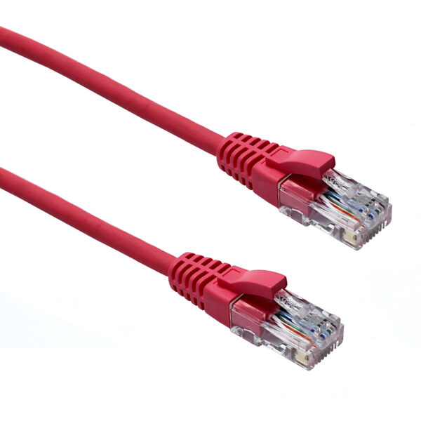 Excel U/UTP kabel cat.5E, P/Lead, LSOH, z rezilom, 0,75m, roza