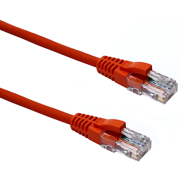 Excel U/UTP kabel cat.5E, P/Lead, LSOH, z rezilom, 1m, oranžen