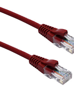 Excel U/UTP kabel cat.5E, P/Lead, LSOH, z rezilom, 5m, X/O, rdeč
