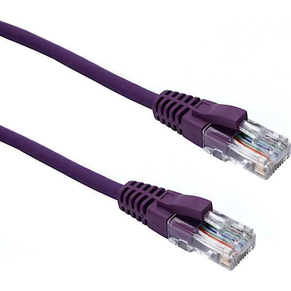 Excel U/UTP kabel cat.5E, P/Lead, LSOH, z rezilom, 3m, vijoličen