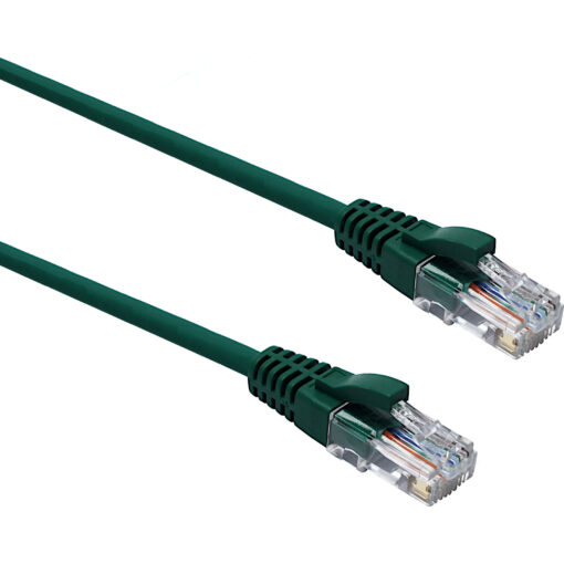Excel U/UTP kabel cat.5E, P/Lead, LSOH, z rezilom, 4m, zelen