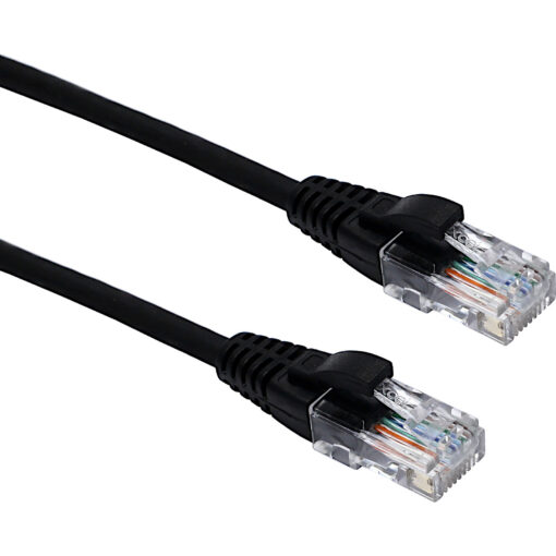 Excel U/UTP kabel cat.5E, P/Lead, LSOH, z rezilom, 8m, črn