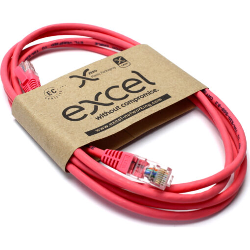 Excel U/UTP kabel cat.5E, P/Lead, LSOH, z rezilom, 10m, roza - Image 2