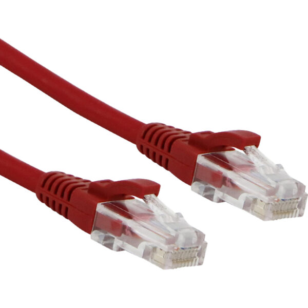 Excel U/UTP kabel cat.5E, P/Lead, LSOH, z rezilom, 3m, X/O, rdeč