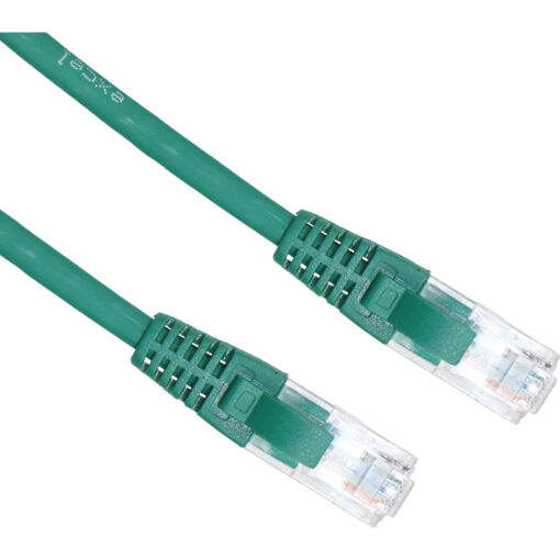 Excel U/UTP kabel cat.5E, P/Lead, LSOH, z rezilom, 9m, zelen