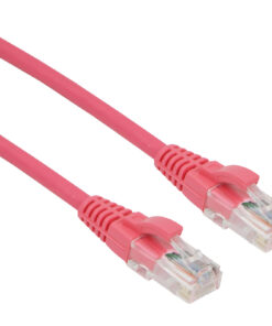 Excel U/UTP kabel cat.5E, P/Lead, LSOH, z rezilom, 0,75m, roza, PK10